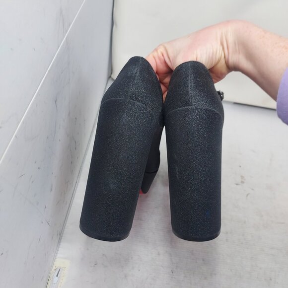 Christian Louboutin Movida Jane Black Glitter Platform Heel Shoe - Picture 8 of 13